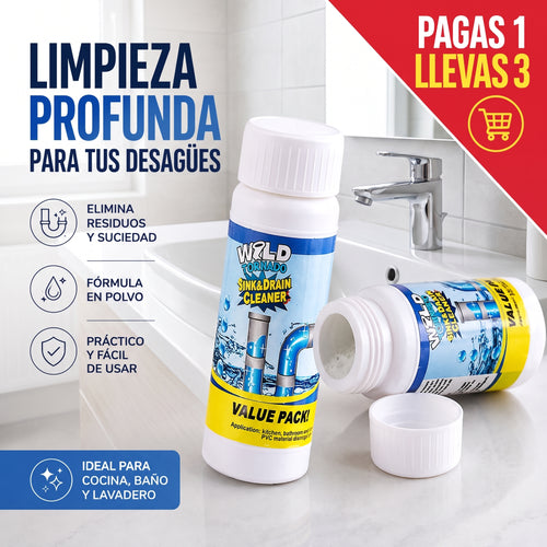 Potente limpiador de desagües